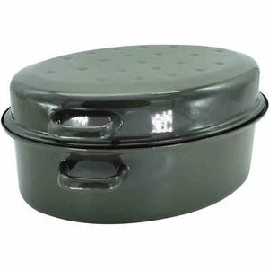 GAENSEBRAETER Gansbräter GR 34 Cm Blau/blau emailliert Bräter Schmortopf Neu - Bild 1 von 1