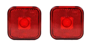 2 luci di posizione rosse 12V/24V luce di posizione posteriore contorno prova elettrica - Foto 1 di 6