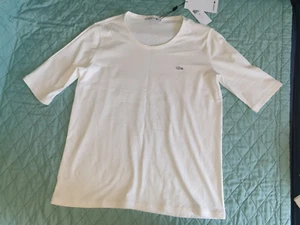 Lacoste T-Shirt Shirt Damen weiß Gr. 44 neu mit Etikett - Bild 1 von 3