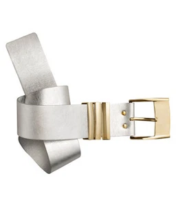 NEW VERSACE fr H&M Silver LEATHER BELT XS Limited Ed FREE WORLDWIDE SHIPPING! - Picture 1 of 1