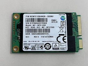 Samsung PM851 MZ-MTE1280 mSATA 128GB SSD For Samsung Dell HP Lenovo Laptop - Afbeelding 1 van 5
