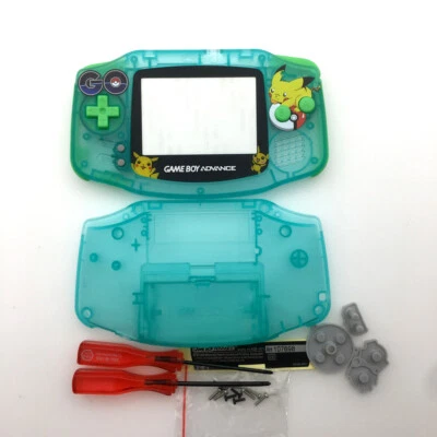 Luminous Clear Green Pokemen GBA Housing Shell Case cover For Game Boy Advance - Image 1 of 4
