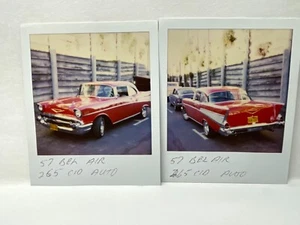 CCB Foto aus 80er Jahre Polaroid Künstlerisch 1957 Bel Air 265 Auto rot restauriert - Bild 1 von 7