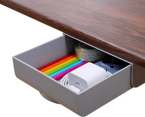 Unter Schreibtisch Schublade Selbstklebend Versteckt Schreibtisch Organizer, Aufsteckbare Schreibtisch Schublade - Bild 1 von 12