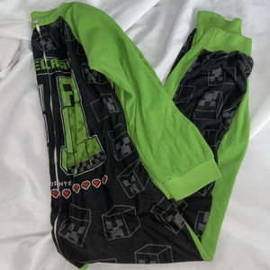 Minecraft Zip Up Pajamas 10/12 Has Flaws - Picture 1 of 8