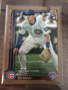 Matt Shaw 2025 Topps Updates SERIE BASEBALL ROOKIE SP CUBS #US345 RC /2025 - Bild 1 von 9