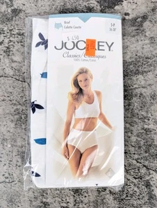 NEU Damengröße 5 Jockey 1998 Klassiker kurzer Schnitt Blumenmuster Baumwolle Höschen Unterwäsche - Bild 1 von 2
