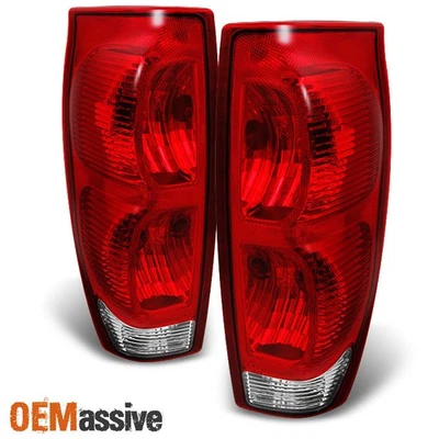 Fit 2002-2006 Chevy Avalanche Pickup Red Clear Taillights Replacement - Image 1 of 4