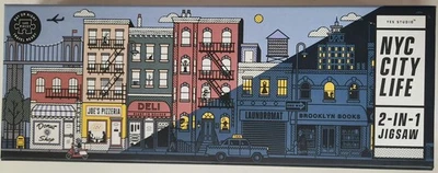 Brand New NYC Life 2 in 1 Jigsaw puzzle 140 pieces Day or Night - Image 1 of 2