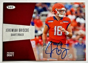 Jeremiah Briscoe 2018 SAGE HIT rojo autógrafo automático #A17 Sam Houston Bearkats - Imagen 1 de 4