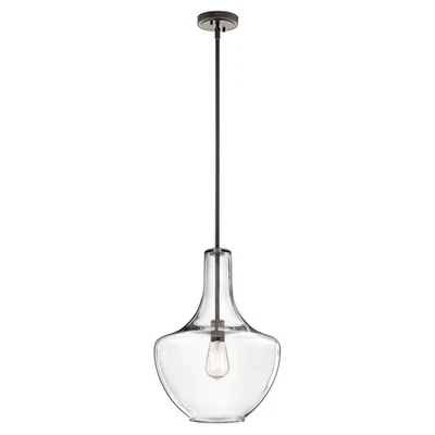 Kichler 42046OZ Everly 1-Light 13.75" Pendant in Olde Bronze - Image 1 of 4