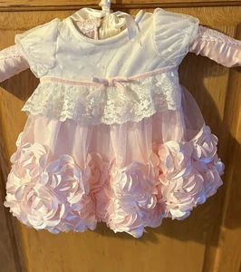 Nannette Baby Kleid 3 Monate ausgefallen, rosa Ross - Bild 1 von 3