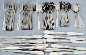 Oneida FLIGHT ALLANCE 88 PIECES Stainless Flatware Fork Spoons Knives - Picture 1 of 7