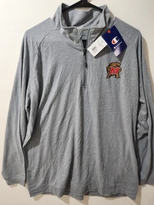 XL - Maryland TERRAPINS TERPS gray quarter 1/4 Zip Lightweight Pullover NWT - Picture 1 of 4