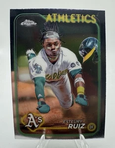 2024 Topps: Chrome #241 Esteury Ruiz Oakland Athletics - Picture 1 of 2