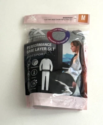 Zeroxposur девочки производительности базовый слой комплект серый рубашка и низ размер средний новый - Изображение 1 из 4