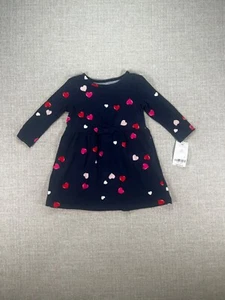 Carters Dress 9m Blue Hearts Classic Occasion Outdoors Girls - Picture 1 of 8