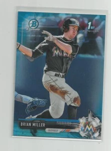 2017 Bowman Draft Chrome BRIAN MILLER Sky Blue Refractor 223/399 - Foto 1 di 1