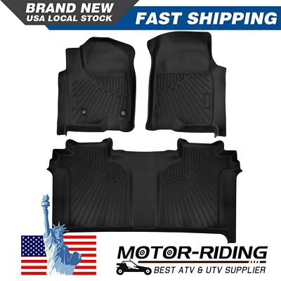 Tapetes forros para GMC Sierra/Chevy Silverado 1500 2500HD 3500HD 2019-2024 Foto 1 de 4