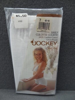 NWT Jockey 7 42-44 Brief For Her 100% Combed Cotton 1500J Panty VTG 90s 1992 - Image 1 of 4