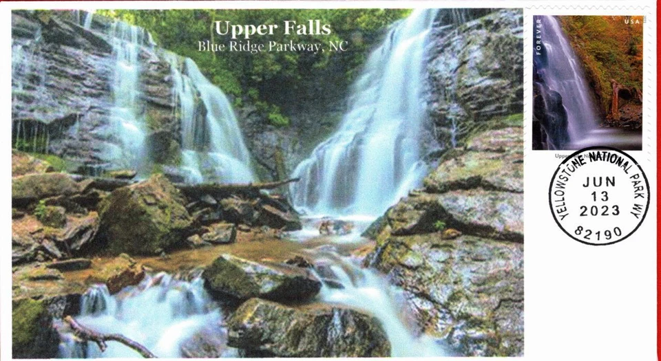 Waterfalls, Upper Falls of the Blue Ridge Parkway, NC, FDC - Image 1 of 1