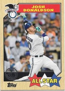 2017 Topps Series 2 JOSH DONALDSON 1987 Topps Baseball - BLUE JAYS - #87-101 - Picture 1 of 1