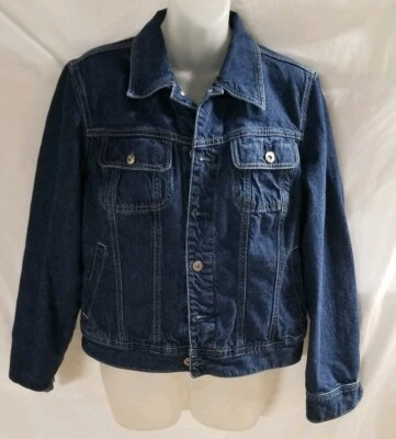 Denim  Jean Jacket Tommy Hilfiger L Blue 6 pockets Teen Trucker Unisex Boy Girl - Image 1 of 4