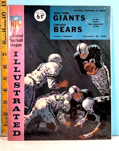 π₯1965 New York Giants v Chicago Bears Football Program NFL Illustrated π₯ - Picture 1 of 1