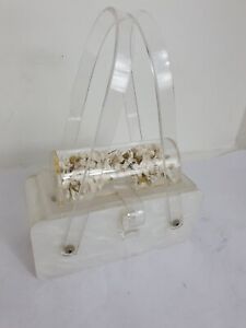 Vintage 1950s rare lucite coffin bag in perfect condition 