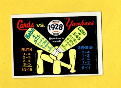 1970 Fleer World Series #25 St. Louis Cardinals New York Yankees Ruth Gehrig EX+ - Image 1 of 3
