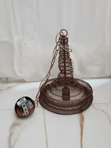  Ceiling Light Metal Wire- Beautiful-Whole H 94  X Wide 29cm - Picture 1 of 22