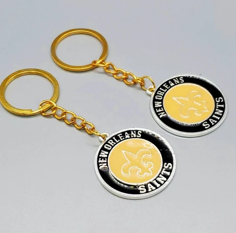 New Orleans Saints NFL Black & Gold Key Chains (Set of 2) Cover