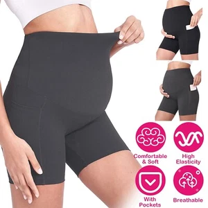 High Waisted Mid Thigh Seamless Pregnancy Underwear Over Bump Prevent - Picture 1 of 20