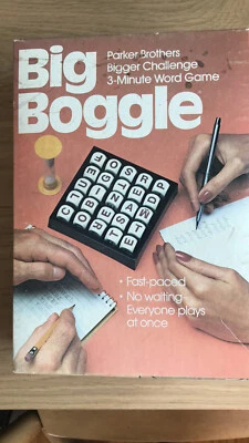 Vintage 80s Parker Brothers BIG BOGGLE Hidden Word Game 0935 1983 Challenge Cube - Image 1 of 3