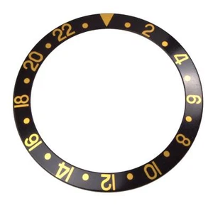 Incrustación del bisel negro/oro compatible con Rolex GMT-Master I 16758 - Imagen 1 de 1