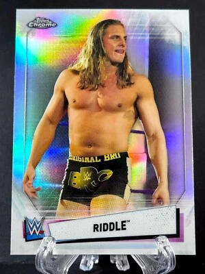 2021 Matt Riddle Topps Chrome WWE Refractor Parallel - Image 1 of 2