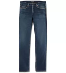 Jeans ajustados de mezclilla con ribete vintage elásticos Tom Ford para hombre - Imagen 1 de 2