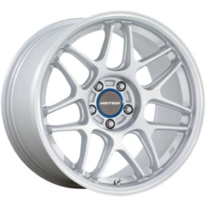 19x8.5 +30 F, 19x9.5 +40 R, Motegi MR158 Tsubaki 5x100 Silver Wheels (Set of 4) - Picture 1 of 3