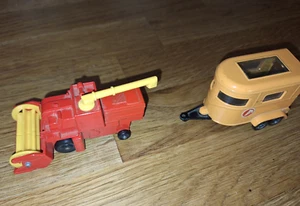 Collectable Vintage Matchbox Combine Harvester No 51 + Pony Trailer No43 - Picture 1 of 5