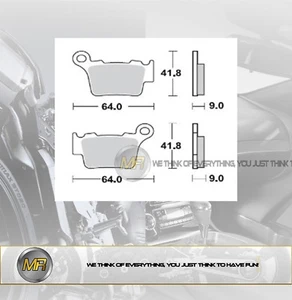 FOR KTM XC W 300 FROM 2006 TO 2016 REAR BRAKE PADS SEMI METALLIC BRAKING - Picture 1 of 1