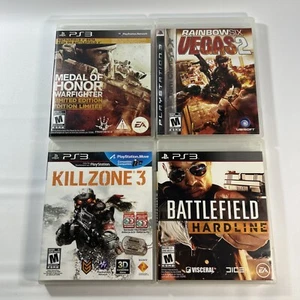 Sony PlayStation 3 PS3 4 Video Game Lot Complete CIB, Rainbow 6, Medal Of Honor - Picture 1 of 8