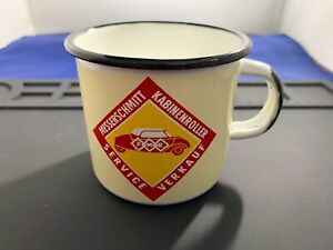 Retro Vintage-Style MESSERSCHMITT Enamel Metal Drink Cup: 9 ounce 250 milliliter