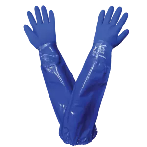 Guantes de PVC de triple inmersión hasta el hombro seguridad química talla L - Imagen 1 de 3