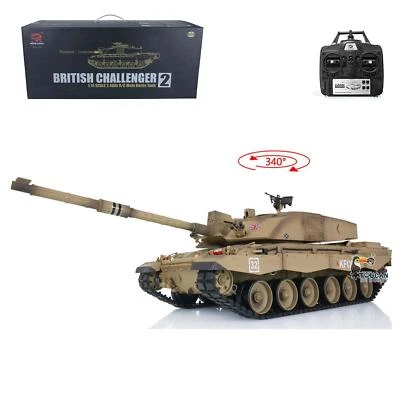 2.4Ghz 3908 Heng Long 1/16 7.0 Plastic Challenger II RTR IR BB RC Tank Smoke - Image 1 of 4