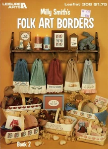 Milly Smith’s Folk Art Borders Punto Croce Tempo Libero Arte Foglietto 308 NOS - Foto 1 di 1