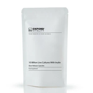 Live Bacteria 10 Milliarden KBE 30 Kapseln, 7 Stämme mit Inulin, Oxford Vitality