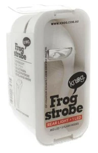 KNOG FROG Strobe Single RED LED Bike Rear Light White Silicone 2.5 Lumens NEW - Picture 1 of 6