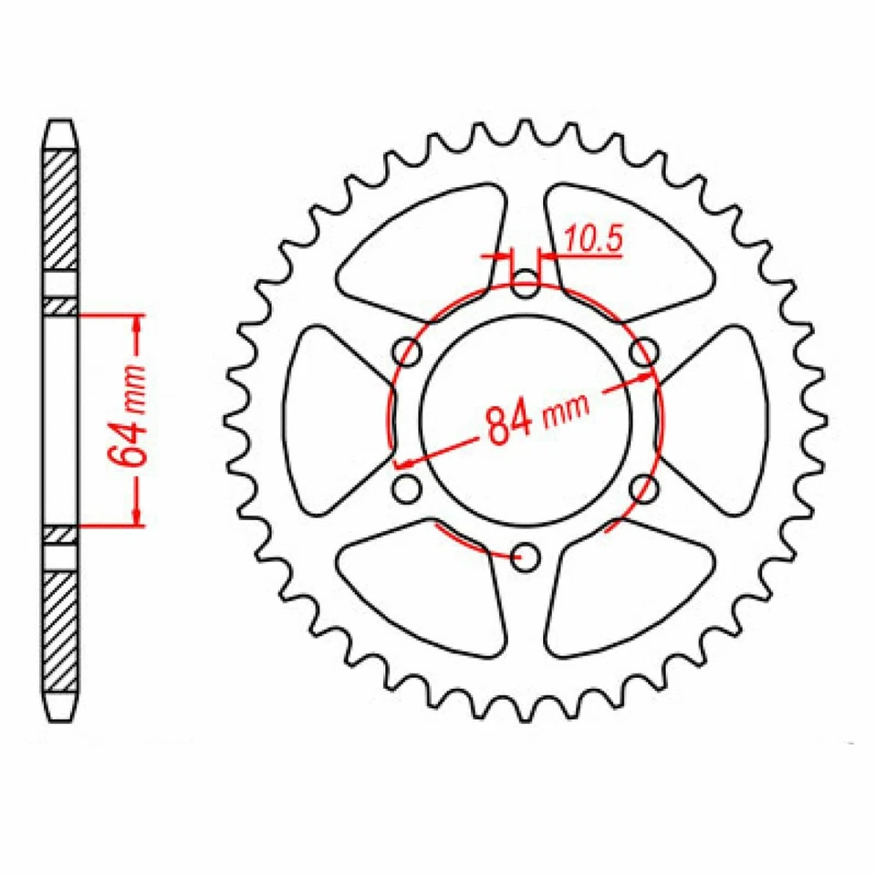 MTX Rear Sprocket 50T for Suzuki GS650G KATANA 1984 >530  - Image 1 of 1