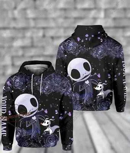 Halloween Custom Jack Skellington 3D HOODIE Mother Day Gift All Over Print - Picture 1 of 3