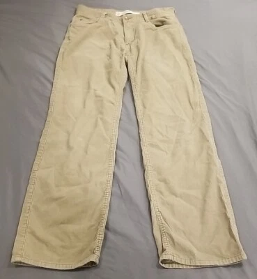 Pantalones Arizona Para Hombre 32x32 (30) Beige Pierna Recta Pana Solapa Bolsillos Informales Foto 1 de 4